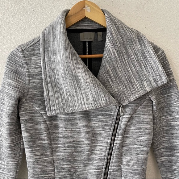 Athleta | City Limits Moto Athletic Jacket Heather Gray - Picture 5 of 13